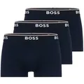 BOSS Trunk TRUNK 3 PACK (3-St) BOSS Schriftzug auf dem Bund blau M