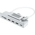 Satechi USB-C Clamp Hub for 24" iMac USB-Adapter USB 3.0 Typ A zu USB-C silberfarben