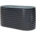Westmann Hochbeet Grow Faster Oval, aus Stahl, 160 x 80 x 82 cm, 1049 Liter, anthrazit