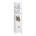Badezimmerschrank, Schrank freistehend, Badezimmermöbel, mit 2 Schubladen, of...