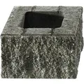 Kann Bruchsteinmauer Halbelement Grau-Nuanciert 25 cm x 25 cm x 15 cm