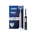 Oral-B Elektrische Zahnbürste Pro 1 Black/Pink mit 2. Handstück