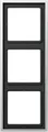 JUNG AL2983 Rahmen 3fach LS 990 IP 44 Aluminium senkrechte waagerechte Montage