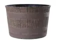 Jinfa Pflanzkübel aus Kunststoff Miniteich Weinfassoptik Blumenöpfe, 1, 3, 6 Stück (1 St), Eiche - Ø36cm