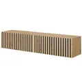 Selsey TV Schrank Board Sideboard Fernsehtisch Fernsehschrank 138,6 cm Hängend Artisan Eiche Schwarz Mit Lamellierter Front Telire