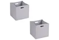 IDIMEX Aufbewahrungsbox FELT (Set), Stoff Aufbewahrungsbox aus Filz, Regalkorb im 2er Set, 32x32cm grau