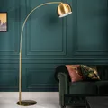 Verstellbare Bogenlampe LOUNGE DEAL 205cm gold eleganrte Stehlampe Standleuchte