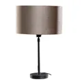 Qazqa Tischleuchte Parte shade, ohne Leuchtmittel, Warmweiß, QAZQA Tisch­leuchte, e27, Schwarz, Stahl, Modern