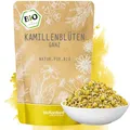 bioKontor – BIO Kamillenblüten 100g – ganze Kamillenblüten getrocknet ganz lose – deutsche Handabfüllung – Kamillentee lose bio – 100% naturrein – Kamillentee Blüten – kontrolliert biologischer Anbau