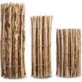 Staketenzaun in 26 Größen - Holzzaun aus Haselnuss - Gartenzaun Holz Höhen 50 cm - 150 cm Länge 5/10 Meter - Kastanienzaun für Garten (100 cm ... - Braun