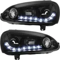 Scheinwerfer mit LED im Set für VW Golf 5 V 10.2003-2009 schwarz