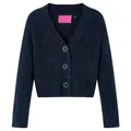 vidaXL Kinder-Strickjacke Mädchen Langarm Pullover Kinderjacke Jacke Marineblau 128