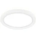 Slim Led Deckenleuchte Ø19 Cm Flach, 12w, 1400 Lm, Neutralweiß, Backlight, Weiß