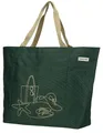 anndora Strandtasche XXL Grün Oversized Shopper mit Stickerei