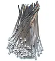 10 Stück Edelstahl Kabelbinder 300 mm x 8 mm Stahlkabelbinder Stahlband Hitzeschutzband V2A 304