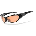 HSE - SportEyes Sportbrille X-SIDE 2.0, Steinschlagbeständig durch Kunststoff-Sicherheitsglas schwarz