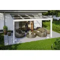 SKANHOLZ Terrassenüberdachung "Modena", Breite: 434 cm, Dach: Verbund-Sicherheits-Glas (VSG), weiß - weiss