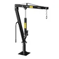 Wiltec Pickup Kran Ladekran 1800 mm Höhe, 900 kg Traglast und 360° Drehkranz, massiver Standfuß zur Bodenmontage, Werkstattkran