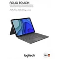 Logitech Tastatur Folio Touch, Smart Connector, grafit für Apple iPad Pro 11", Gen.1/2/3/4, Trackpad, DE, Retail