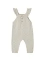Vertbaudet Baby Strick-Latzhose mit Volantträgern beige meliert 56