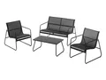 LIVARNO home Lounge-Set, 4-teilig, schwarz - B-Ware sehr gut