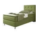 Boxspringbett - grün - mit Topper - H3 - 90x200 cm