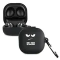 kwmobile Hülle kompatibel mit Samsung Galaxy Buds 2 Pro/Buds 2 / Buds Live Hülle - Silikon Kopfhörer Schutzhülle Case Cover Weiß Schwarz Schwarz