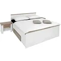 Carryhome Bettanlage, Weiß, Trüffeleiche, 180x200 cm, Schlafzimmer, Betten