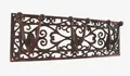 Wandgarderobe Gusseisen Antik Braun Landhausstil Gerätehalter Garten B.48,5 cm