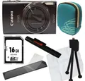 Canon Ixus 285 HS schwarz Set Angebot Tasche türkis Vollformat-Digitalkamera
