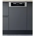 Bauknecht teilintegrierter Geschirrspüler: 45 cm Kompaktgerät, Farbe Edelstahl - BSBO 3O21 PF X