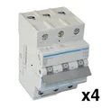 Hager LS-Schalter Leitungsschutzschalter 4er Pack MBN316 LS 16A B16 3 polig Neu