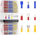 RedStar24 Kabelschuhe Set – 700 Stk. Flachsteckhülsen, Rundstecker, Ringkabelschuhe & Stoßverbinder Sortiment 0,5-6,0mm² | Elektro-Set für KFZ, Elektrik & Heimwerker | Zuverlässige Quetschverbinder