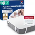Blumtal Matratzenschoner 135x190cm - wasserdichte Matratzenauflage 135x190cm aus 80% Baumwolle - Oeko-TEX zert. Inkontinenzunterlage waschbar bis 95 °C - knisterfreier Bett Topper - Nässeschutz