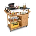 Coemo Servierwagen Grillstation James M Kücheninsel Holz, auf Rollen 118 x 47 x 92 cm
