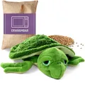 Habibi Midi Wärmekissen – Wasserschildkröte Schlummer Kuscheltier f. Babys und Kinder - Hirsefüllung, zum Erwärmen in der Mikrowelle, beruhigendes Körnerkissen Wärme und Wohlbefinden als Schildkröte
