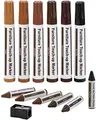 Möbelreparaturset Holzmarker - 13er-Set - Marker und Wachsstifte mit Spitzer-Set für Flecken, Kratzer, Holzfußböden, Tische, Schreibtische, Tischler, Bettpfosten, Ausbesserungen und Vertuschungen