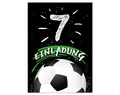 JUNAPACK Einladungskarten Fußball zum 7. Kindergeburtstag Jungen Einladungen Karten Fussball, Einladungskarten zum 7. Geburtstag mit Fußball Motiv