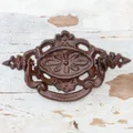 Schubladengriff,verziert, groß |Eisen, Braun|H9,3xB16,5cm