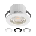 Braytron LED Mini Einbauspot 3W Ø44 mm, IP54, Warmweiß 3000K, 230V Einbaustrahler, 210 lm, flach, ohne Trafo, Deckenstrahler für Bad, Küche, Möbel & Vitrinen (3000, Kelvin)