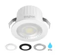 Braytron LED Einbaustrahler Minispot kleiner Einbauleuchte 44mm IP54 Bad inklusive 3 Blenden, Warmweiß, Leistungsstark, Klein, Schwarz, Weiß, Silber