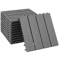 Set Terrassenfliesen Tegulas, WPC in Holzoptik Terrassenfliesen grau B-Ware