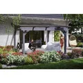 SKANHOLZ Terrassenüberdachung "Sanremo", Breite: 434 cm, Dach: Polycarbonat (PC), schiefergrau