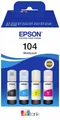Epson C13T00P640 104 EcoTank Multipack Nachfülltinte Original Schwarz, Cyan, Gelb, Magenta 260ml