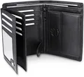 ® Herren Geldbörse aus Nappa Leder mit RFID Schutz 15 Kartenfächer Hochformat...