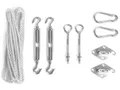 Perel Befestigungsset mit 2 Spannschlössern, 2 Augbolzen, 2 Augplatten, 2