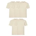 Fruit of the Loom 5er Pack Valueweight T-Shirt + GRATIS MyShirt Stoffbeutel, Farbe:Natur, Größe:M