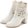 LASCANA High-Heel-Stiefelette Sommerstiefelette beige Größe 35