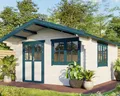McGaRDEN "Der Gartendiscounter" Gartenhaus Holzhaus Gartenlaube Blockhaus 4x4m 35mm inkl. Fußboden