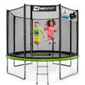 Hop-Sport Trampolin Outdoor - Ø 305 - Trampolin mit außenliegenden Sicherheitsnetz, stabiler Rahmenkonstruktion und Sicherheitszertifikaten - Komplettset
